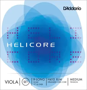 D'Addario Helicore Viola String Set, Extra Long Scale, Medium Tension