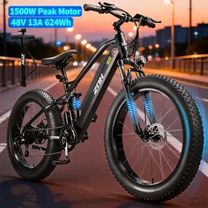 ZNH 1500W |   1000w Electric Bike for Adults, 48V 13Ah Removable Battery, 24" x 4.0" Fat Tire E-Bike, Up to 80 Miles, 7-Speed , LCD Display, UL 2849 Mountain Ebike Coil Fork Mtb  electric bikes e bikes bicicleta electrica  60 mph cheapest electric bike Su