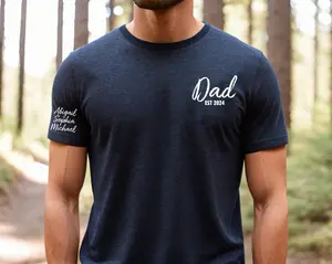 [Father's Day Collection - Sale Up To 25%] Personalized Dad Shirt with Kids Names, Custom Daddy Tee, Fathers Day Gift for Dad, Family Dad Shirt