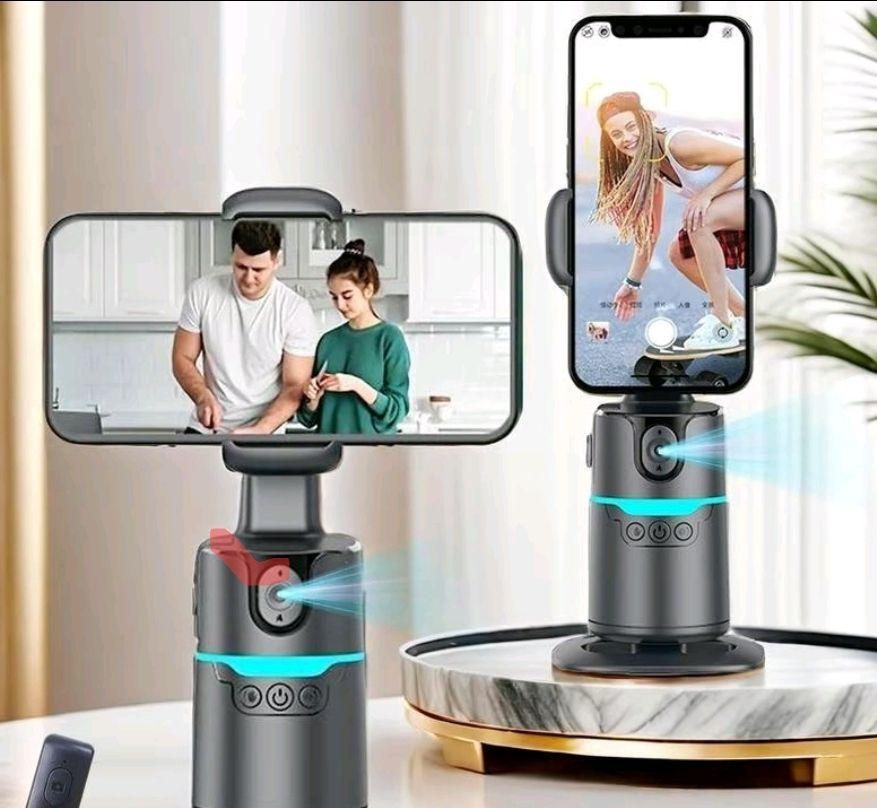 360 Smart Shooting Camera with Rechargeable Stabilizer, Wireless Remote, and 360-Degree Rotatable Selfie Stick for Video Recording