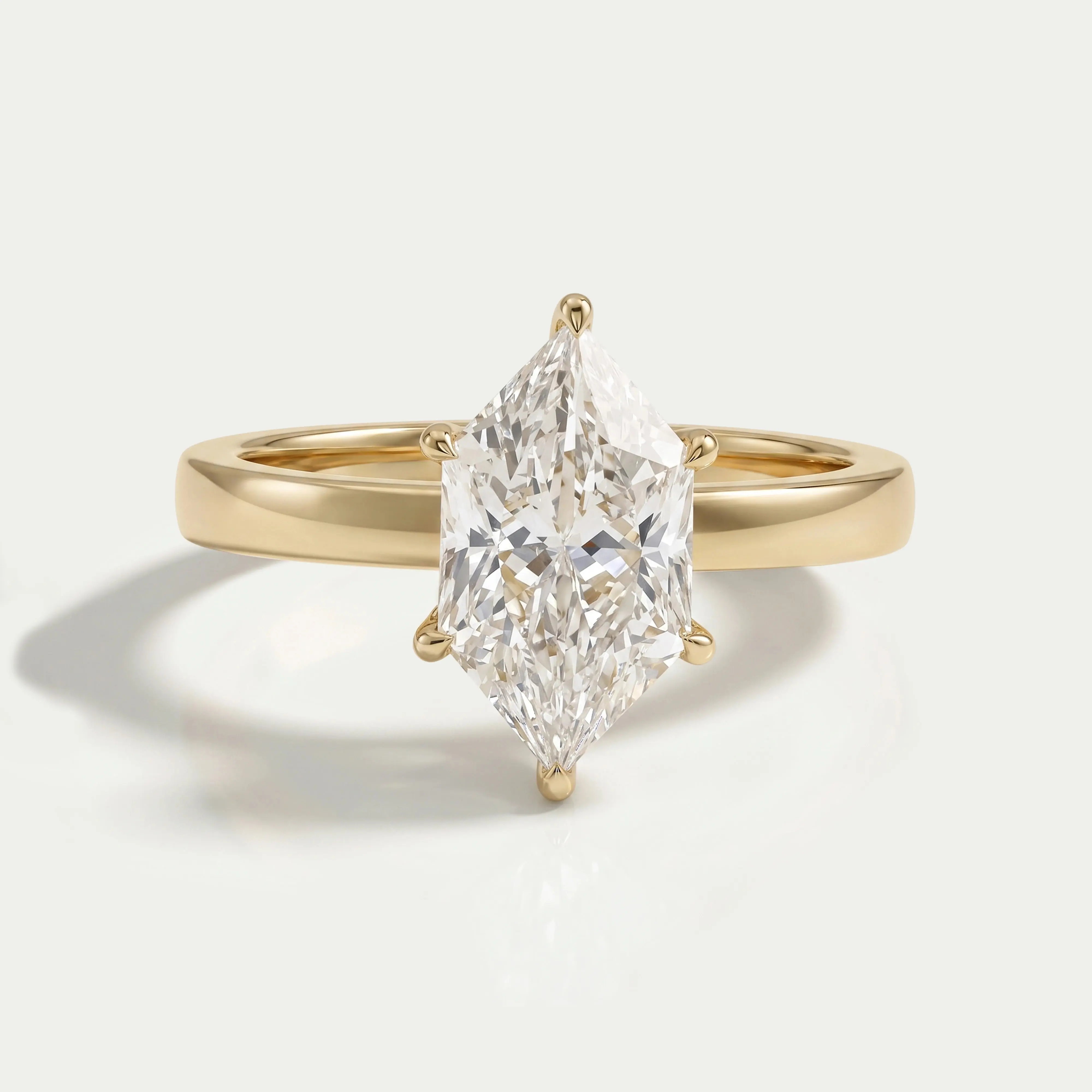 Dutch Marquise Lab Diamond Hidden Halo Engagement Ring