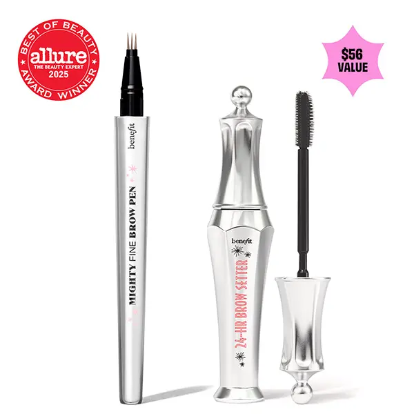 Benefit Cosmetics Mighty Fine Brow Pen + 24-HR Brow Setter Value Set