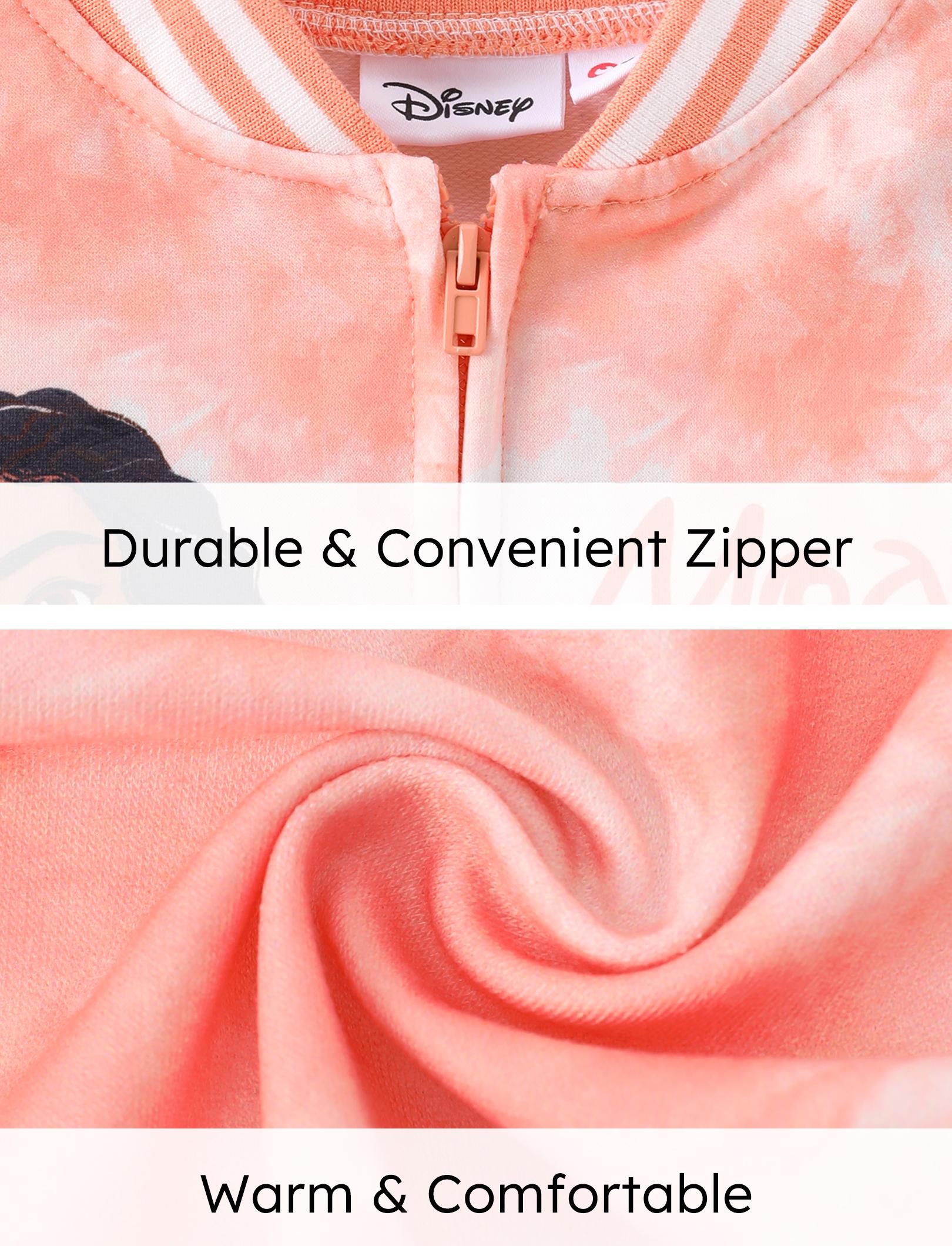 Disney Princess Kids' Baseball Jackets Featuring Moana Rapunzel & Other Princesses Colorful Printed Cute Style Vibrant Unique，SprIngGIowUp ,RefreshedLook