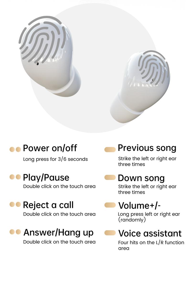 MSHUKCOE Mini Wireless Sleep Earbuds for Side Sleepers, Bluetooth 6.0 in-Ear Headphones with Noise Reduction,Ultra Small Hidden Earphones, Comfortable Fit for Long Wear & Deep Sleep&Work