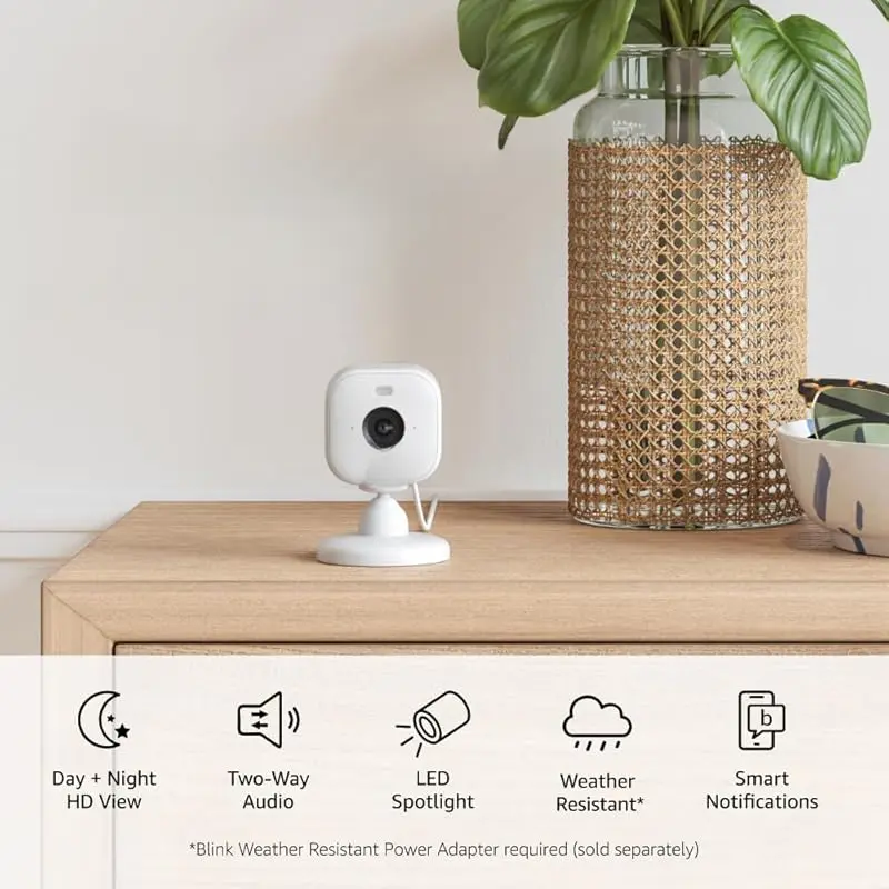 Mini 2 (Newest Model) - Home Security & Pet Camera(s) with HD video, color night view, motion detection, two-way audio, and built-in spotlight - 1 camera (White)