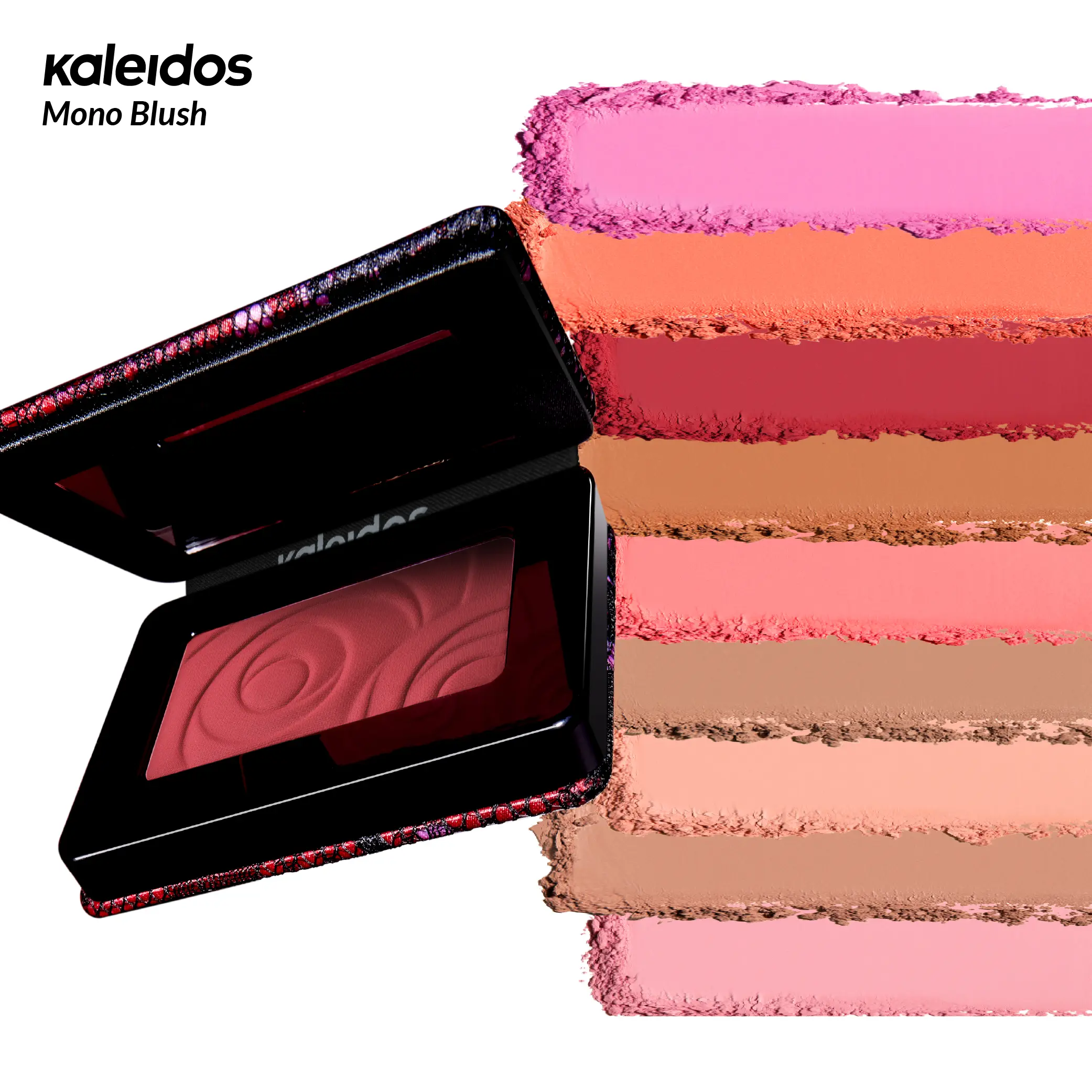 Kaleidos Mono Blush - Silky Pressed Facial Blush Powder, Smooth, Blendable, Soft-Focus Finish, Non-Toxic Makeup, Summervibes Beauty Products, Festival Makeup Cosmetic Gift