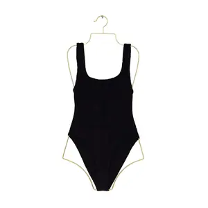 Coverage Square Neck Swim in Black, from Hunza G