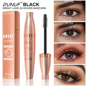 DUNUF Lash Waterproof Mascara Black Great Lash 24 Hours Long Lasting Makeup Enhancer for All Day Wear