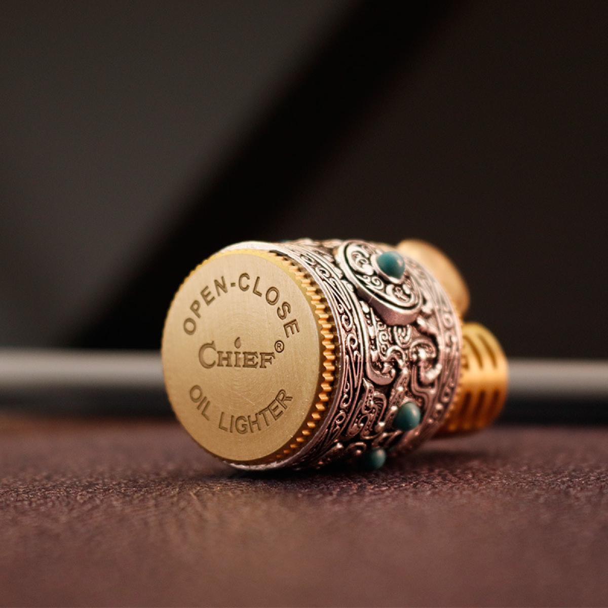 Retro Mini Kerosene Lighter, Cool Armored Little Fatty Lighter, Portable Design With Gift Box, Suitable For Collection, Decoration, Men'S Gift And Outdoor Camping Ignition (Without Fuel)