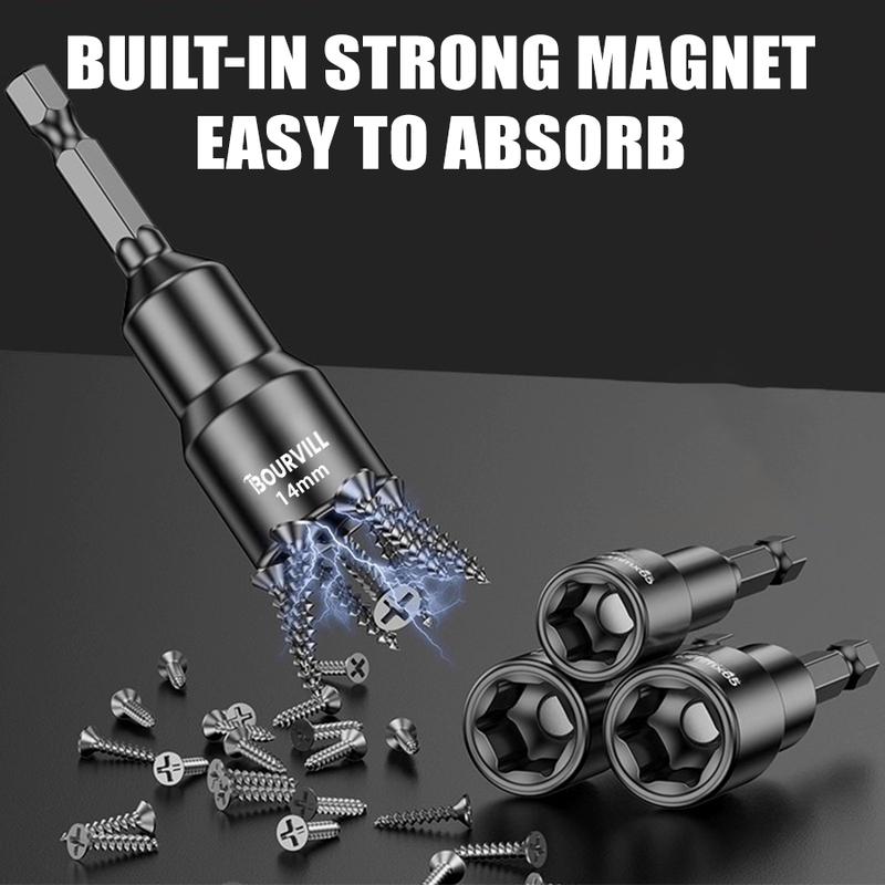 55Pcs Magnetic Impact Nut Driver Set,SAE & Metric Red Storage Case ,Socket Adapters & Quick Release Extension,MechanicEssentials