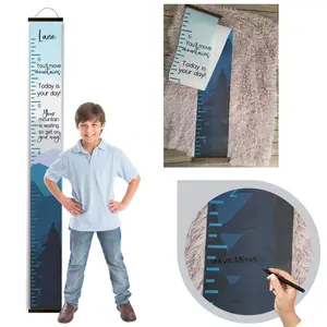 Mountains Canvas Growth Chart Height Ruler for Kids Nursery 6ft