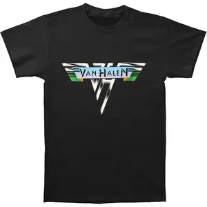 vacation outfits graphic tees [ Cotton Classic Van Halen Band Logo T-Shirt For Rock Music Fans .