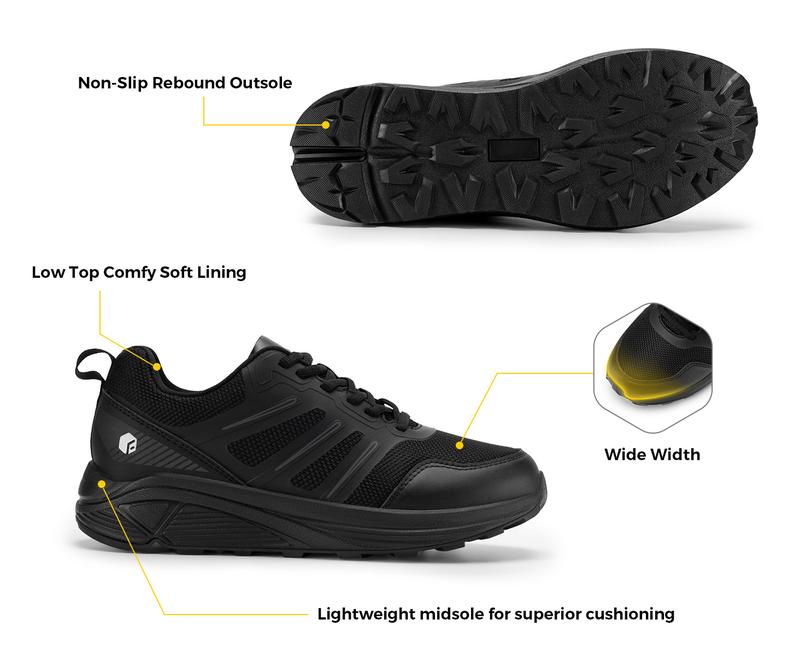 FitVille Men's AllTraction Trail Shoes V1 wide fit outdoor shoes rave shoes High Instep Breathable Mesh Eva Insole Lightweight mens shoes Outdoorfun