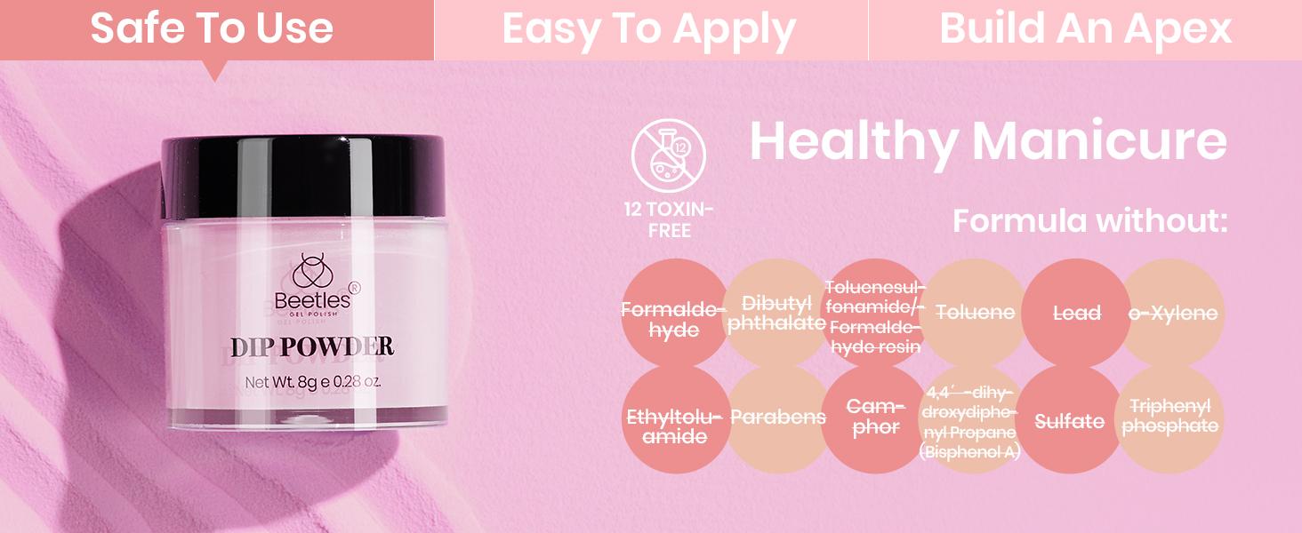 Beetles Dip Powder Starter Nail Kit with【Base&Top Coat&Activator&Manicure Tool】Don't Need UV light Nail Art Nails at home Nail Salon Gift#SpringTok Cosmetic Polish  Cutics #TikTokShopBacktoSchool