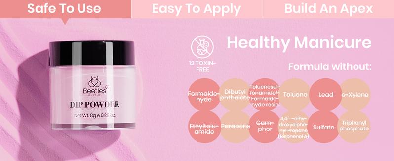 Beetles Dip Powder Starter Nail Kit with【Base&Top Coat&Activator&Manicure Tool】Don't Need UV light Nail Art Nails at home Nail Salon Gift#SpringTok Cosmetic Polish  Cutics #TikTokShopBacktoSchool