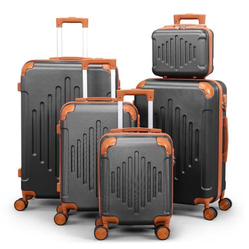 Ubesgoo Luggage Sets 5 Piece, ABS Hardside Suitcase Set with Double Spinner Wheels & TSA Lock for Travel Business, 5-Piece Set (12/16/20/24/28)