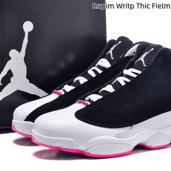 Minimal Contrast Mid Height Athletic Shoes | Off-White Black Perforated Leather Hybrid Design | Flat White Woven Shoelaces With Pink Outsole Detail | Gentle Pastel Style For City Mall Visits & Daily Outings