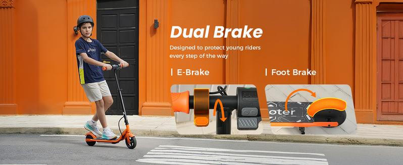 【Best Gifts】Electric Scooter for Kids, 150W Motor, 10MPH, 9 Miles, Dual Speed, 18V 2.6Ah Battery, 6'' Tires, Disc Brakes, Folding Kids Electric Scooter for Ages 6-12