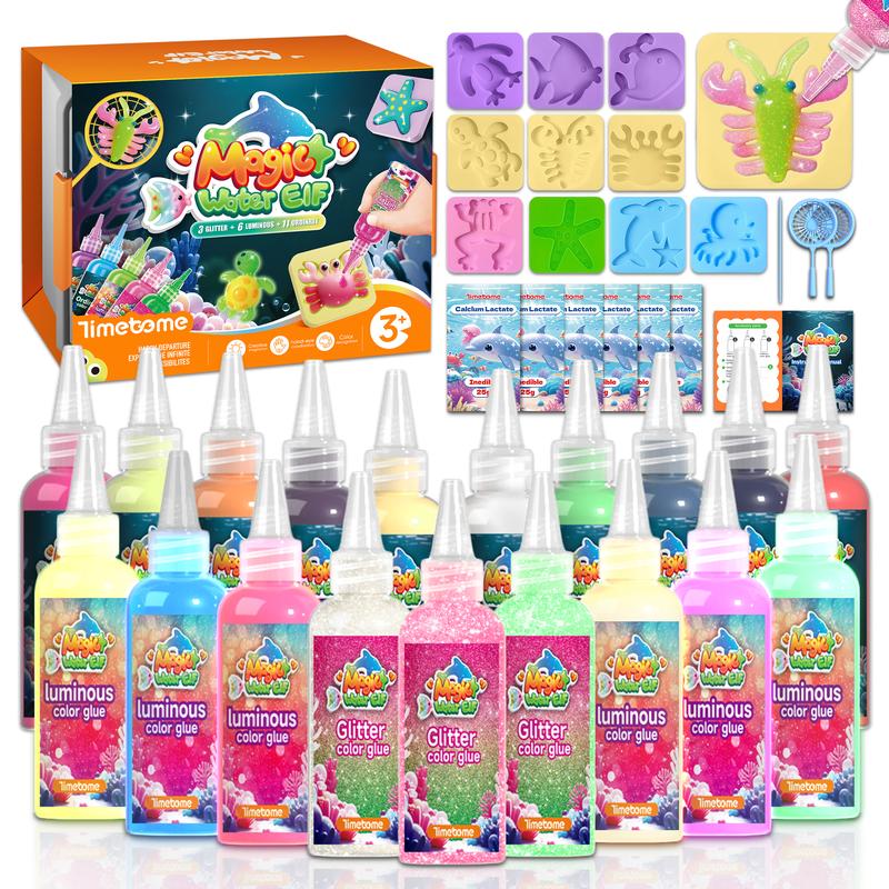 TIMETOME Magic Water Elf Toy Kit,Aqua Fairy Water Gel kit, Teach children color coordination ,Water Pets, Birthday Gifts,Valentine's Day