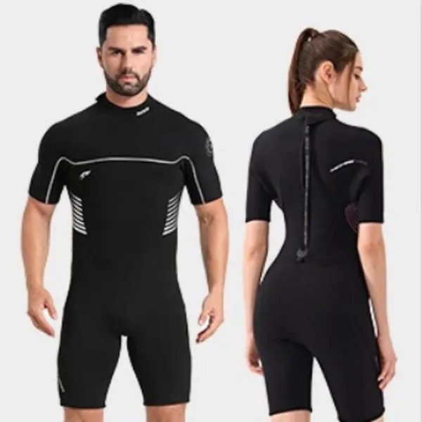 3mm one-piece short-sleeved wetsuit men's warm surf suit, deep diving thickened snorkeling suit, wetsuit women's