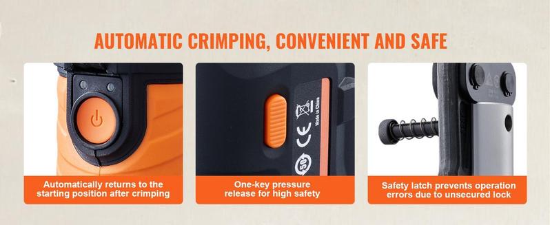 VEVOR Pro Press Tool, 18V Electric Pipe Crimping Tool for 1/2" to 2" Stainless Steel, Copper, PEX Pipes, Press Tool Kit with 6 Pro Press Jaws, 2PCS 4AH Battery, Fast Charger & Carrying Case