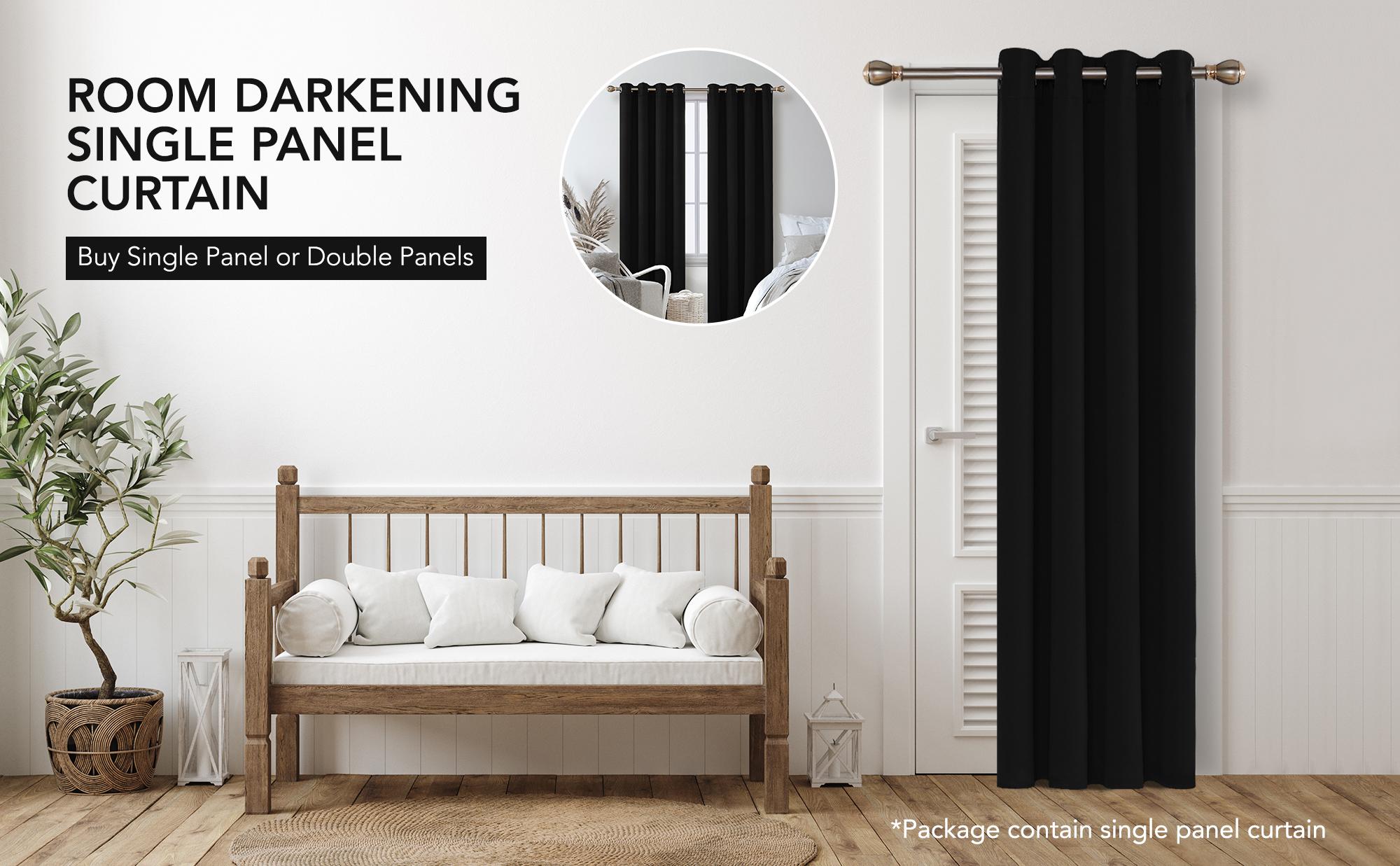 Blackout Curtains ( 1 Panel ) Deconovo Solid Room Darkening Thermal Insulated Blackout Grommet Window Curtain for Living Room