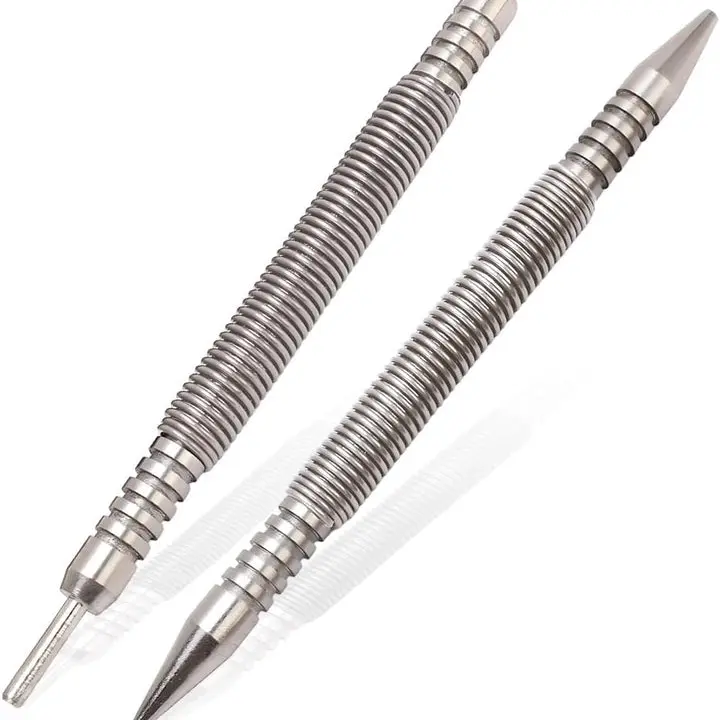 Multi-Function Hammerless Nail Setter Dual-Head Design for Easy Nail Setting No Hammering Required Ideal for Carpentry DIY and More Premium Quality Steel Tool