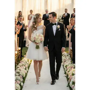 Short Wedding Dress Ivory MQ1429