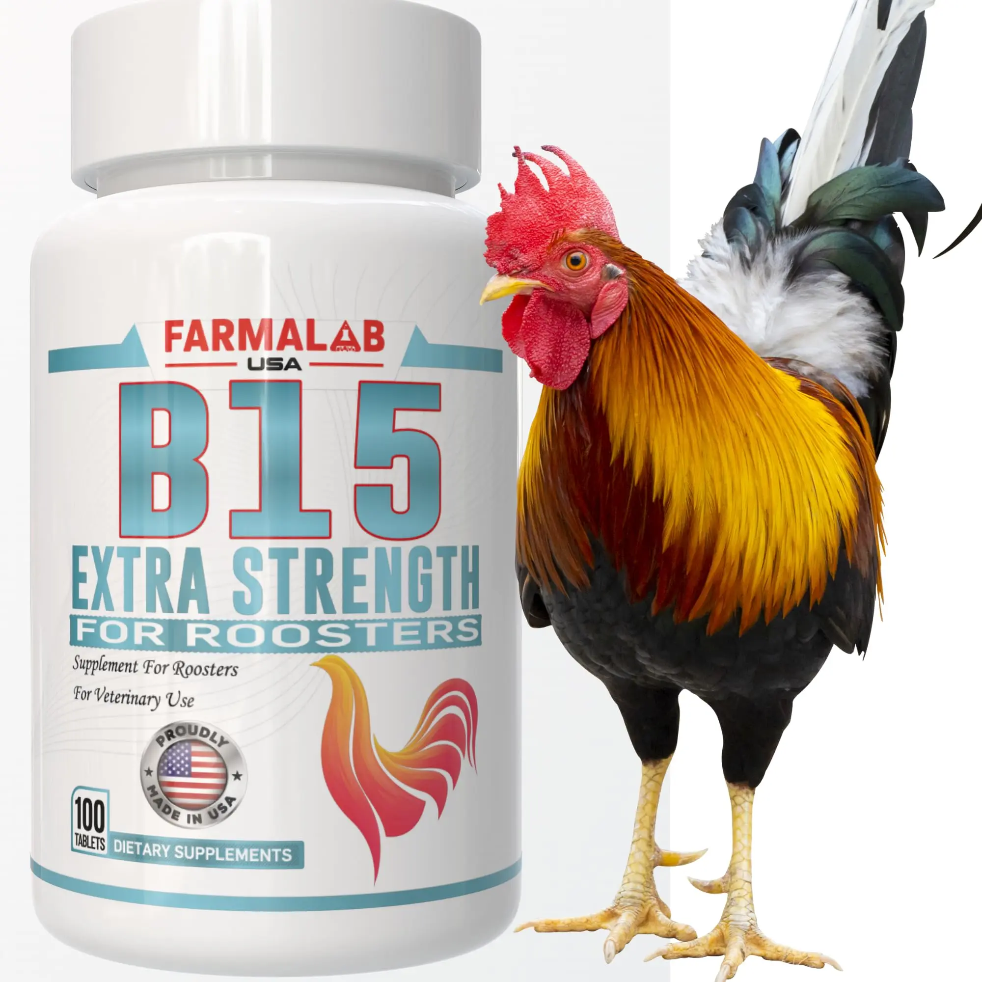 Extra Strength B15 Supplements for Roosters - Poultry Health Supplies, Pet Care Products That Supports Health