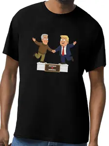 Funny Jeffrey and Donnie Cartoon T-Shirt | Sarcastic Dark Humor Black Tee | Humorous Witty Satirical Statement Top | Viral Aesthetic Unisex Casual Shirt | Premium Soft Cotton Apparel | Best Gag Gift for Friends | Bold Graphic Art Tee