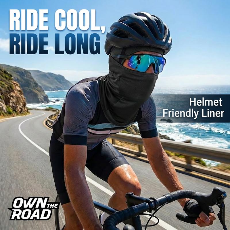 Tactical Black Full Face Mask - Lightweight Sweat-Wicking Balaclava for Biker, Cycling, Fishing & Skiing