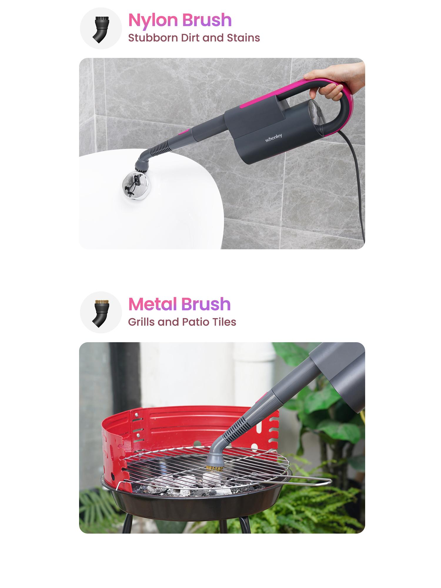 Schenley 19-in-1 Steam Mop Dual-Rod Design with Detachable Handheld Steamer for Walls, Grouts, Hard Floors, Tiles, includes Multi-purpose Accessories, Washable Microfiber Pads and Disposable Pads Schenley 19-in-1 Steam Mop Dual-Rod Design with Detachable Handheld Steamer for Walls, Grouts, Hard Floors, Tiles, includes Multi-purpose Accessories, Washable Microfiber Pads and Disposable Pads