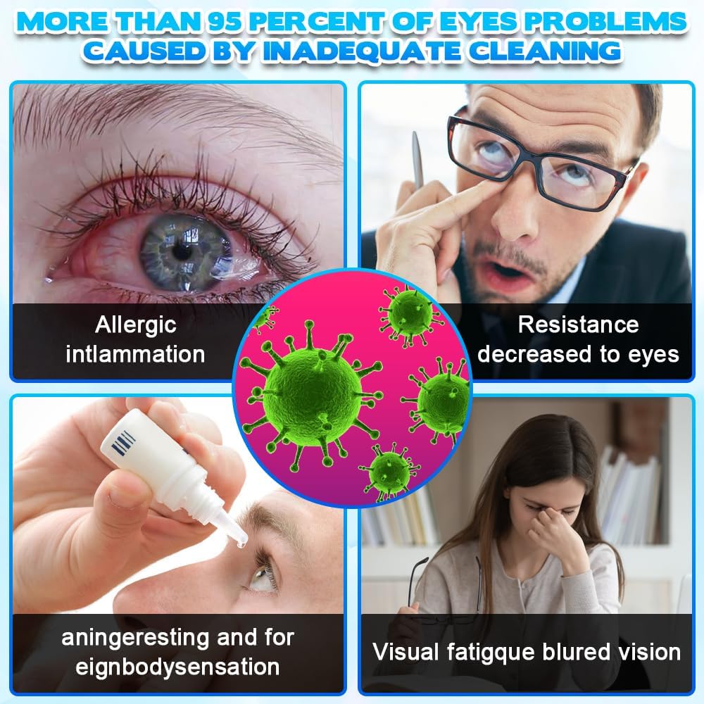 Portable Contact Lens Cleaner,Ultrasonic Lens Cleaning Box, Eye Care Product for Women & Men Rechargeable Eye Contact Cleaner with Vanity Mirror Compact Contact Lens Cleaner with Two Cleaning Modes Fits Hard,Soft, Multicolor Contact Lens