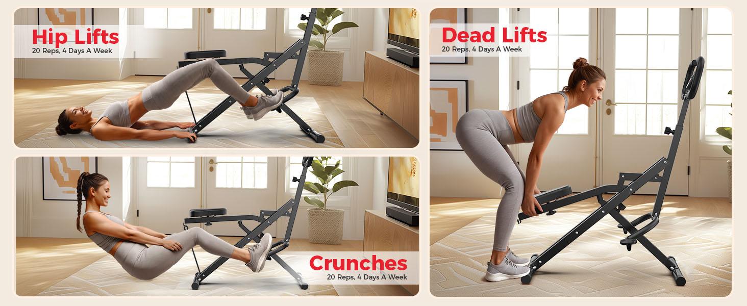 FEIERDUN Squat Machine for Home, 3 Resistance Levels, Glute Trainer & Rowing, Foldable, Easy Setup, 330 LBS Capacity, Full Body Workout, Strength & Balance #SpringStatements