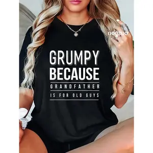 100% Cotton Grumpy Grandfather Is For Old Guys Men T-Shirt