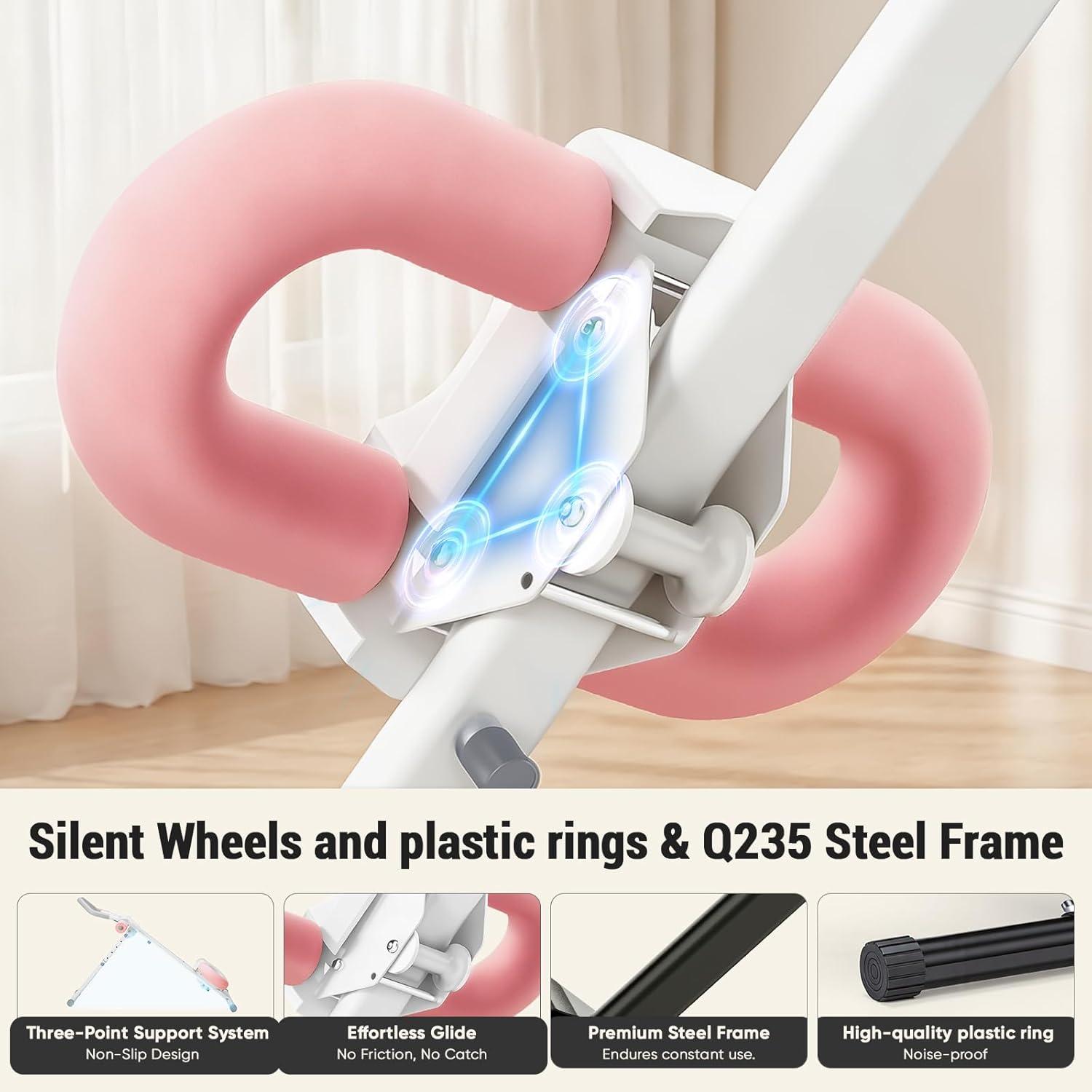 Foldable Ab Workout Machine - 2 Incline & 5 Height Settings, 440LB Capacity, LCD Display & Knee Pads for Home Core Training Foldable Ab Workout Machine - 2 Incline & 5 Height Settings, 440LB Capacity, LCD Display & Knee Pads for Home Core Training