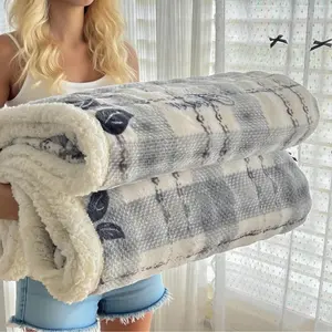 90"x108" Queen Reversible Soft Fleece Blanket - Plush Fluffy Thick Couch Bed Throw, Machine Washable, Winter Holiday Gift for Women Mom Girls