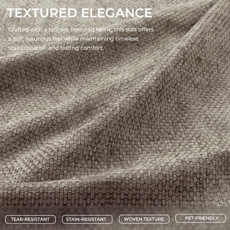 [New Year Deals] 145'' U-Shaped Modular Sectional Boneless Sofa Couch Full-Foam Structure Compression Packaging Woven Texture Upholstery Oversized Modern Living Room Couch for 4+ Years of Comfort,Xstmas Gifts for the Whole Family: Husband&Wife, Mom & Dad