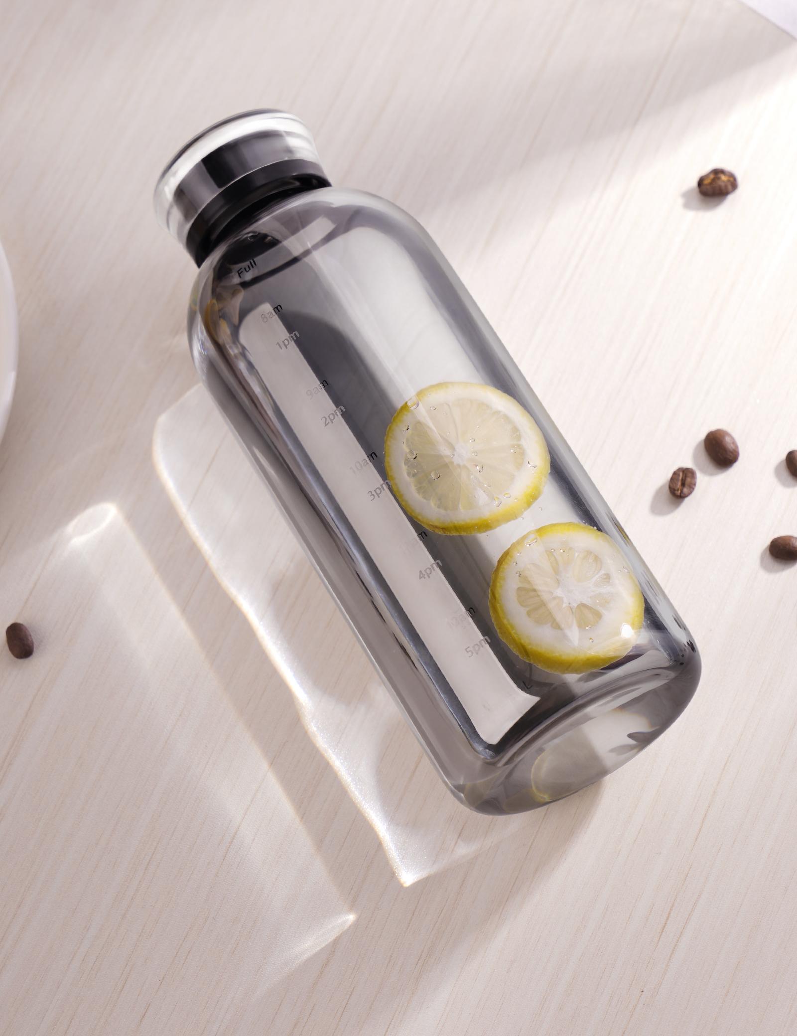 NiHome 25oz/750ml Clear Glass Water Bottle with 2 Caps & Stainless-Steel Straw, High Borosilicate Glass Drinkware Portable Tumbler Mug cup lids NiHome 25oz/750ml Clear Glass Water Bottle with 2 Caps & Stainless-Steel Straw, High Borosilicate Glass Drinkware Portable Tumbler Mug cup lids