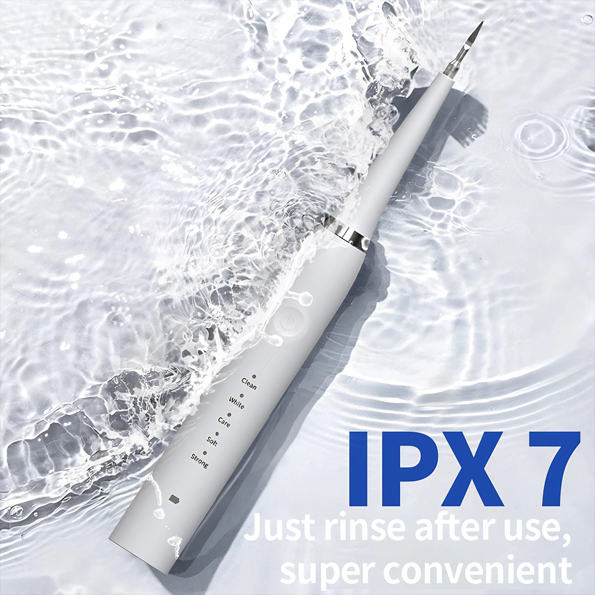 Ultrasonic Plaque Cleaner, Teeth Plaque Remover Cleaner, Electric Toothbrush,  Waterproof with Replaceable Heads Oral Care for Human Cat Dog Pet Teeth - Teeth Cleaning Kit for Tartar and Stains