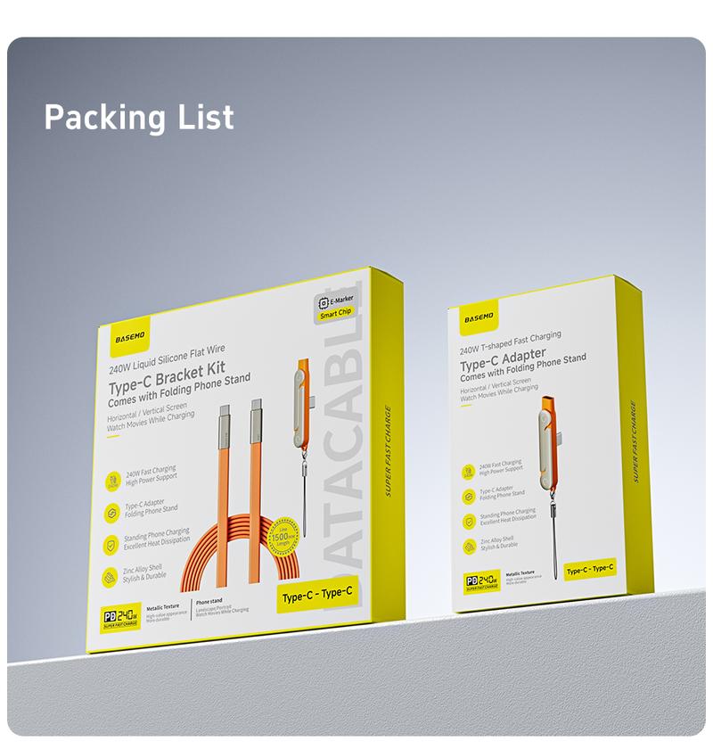 240W Super Fast Charging Silicone Data Cord | Detachable Phone Stand (Landscape/Portrait) | For TV Shows, Short Videos, Mobile Gaming, Sports Matches, Video Calls, Meetings | Fits iPhone Samsung Huawei | Indoor & Outdoor Use charger portable chargers 240W Super Fast Charging Silicone Data Cord | Detachable Phone Stand (Landscape/Portrait) | For TV Shows, Short Videos, Mobile Gaming, Sports Matches, Video Calls, Meetings | Fits iPhone Samsung Huawei | Indoor & Outdoor Use charger portable chargers