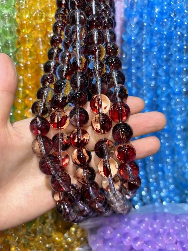 【A001 】DIY 14mm 40pcs Glass Beads Regular Crystal Beads Natural Semi-finished Versatile Bracelet Necklace Making Beads Making