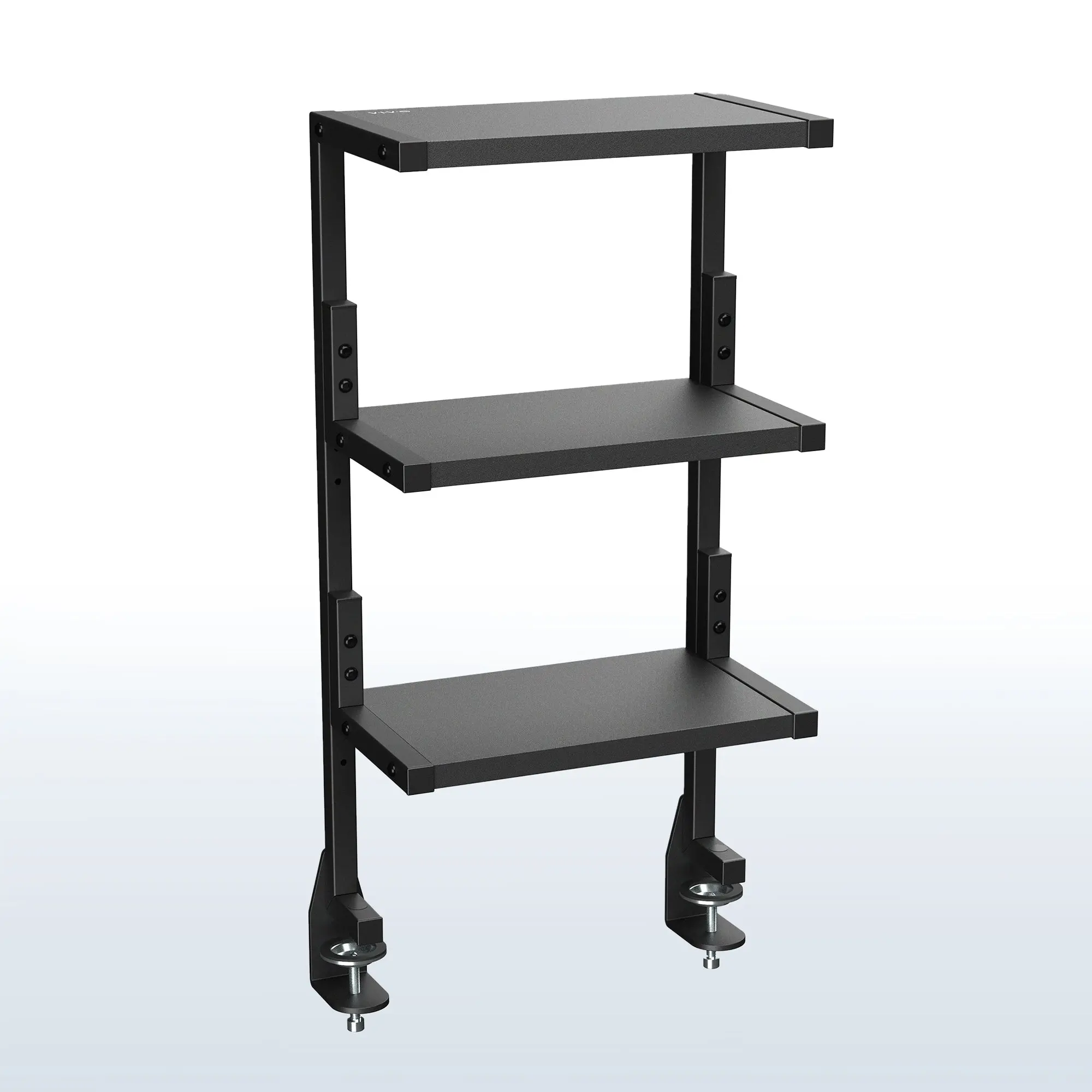 13" Clamp-On 3-Tier Functional Office Shelving Unit - 3-Layer Organizer Racks, Commercial Furniture for Desk Organization