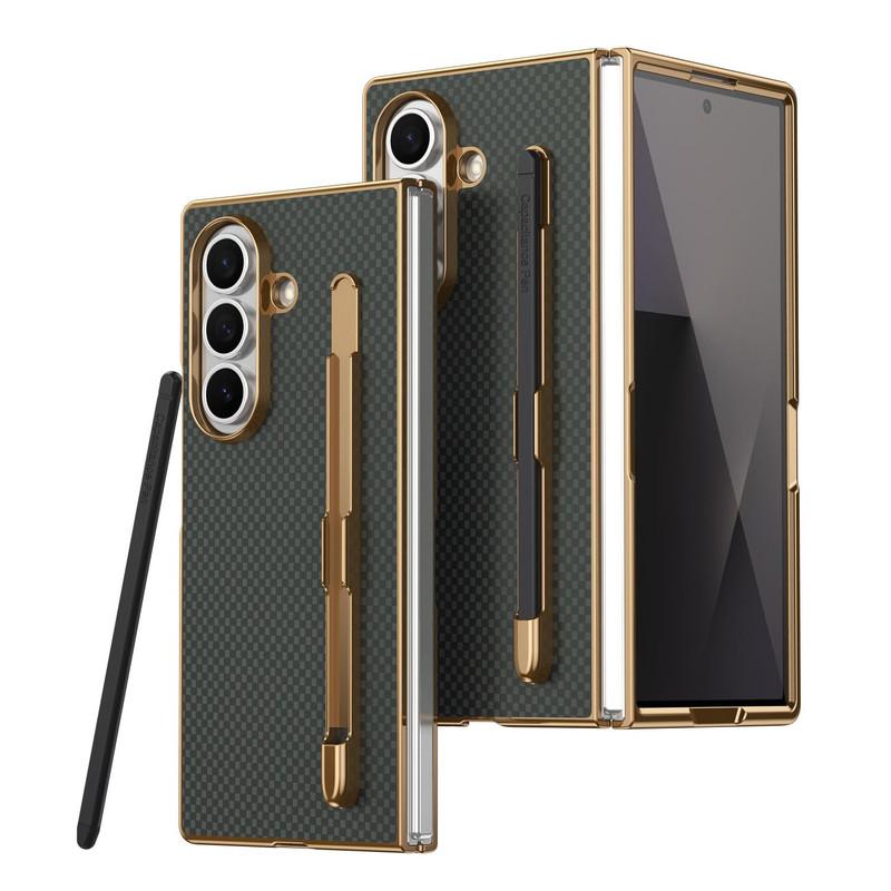 Compatible with Z Fold7/Z Fold6/Z Fold5/Z Fold4 grid pattern with stand touchscreen phone case-HN310-5