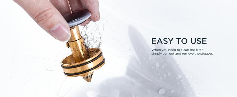 FORIOUS Bathroom Faucet with Metal Pop up Drain Waterfall Bathroom Toilet Sink Faucet Single Handle Stainless Steel Basin Sink Faucet Water Tap