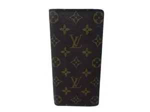 Pre-owned Louis Vuitton Canvas Small Leather Goods Brazza Long Bi fold Wallet Monogram 261