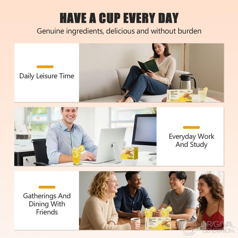 2025 Freeze-Dried Honey Lemon Slices - Individually Packaged Fruit Tea 100g