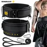 MANUEKLEAR 2-in-1 Dip Belt & Weightlifting Belt with 36.7" Loading Strap, Double-Layer Weighted Belt for Pull-Ups, Dips, Squats & Strength Training