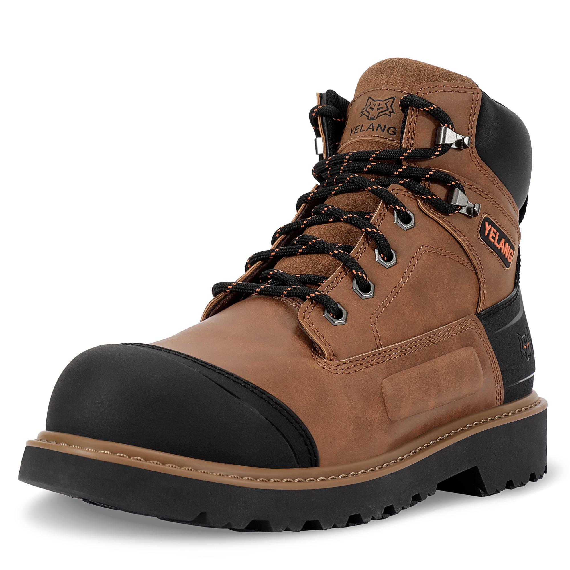 Men's Anti-smash& Anti-puncture Steel Toe Work Boots Fashionable Non-slip Oil-proof&Wear-resistant Work Shoes Lace Up Hight Top Safety Shoes Men's Anti-smash& Anti-puncture Steel Toe Work Boots Fashionable Non-slip Oil-proof&Wear-resistant Work Shoes Lace Up Hight Top Safety Shoes