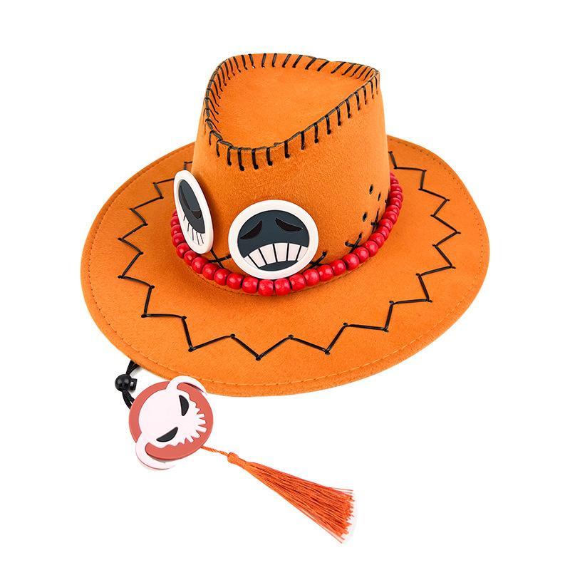 One Piece Portgas D Ace Cowboy Hat Fashion Sunshade Cap Unisex Outdoor Casual Versatile Anime Fan Daily Wear Hat
